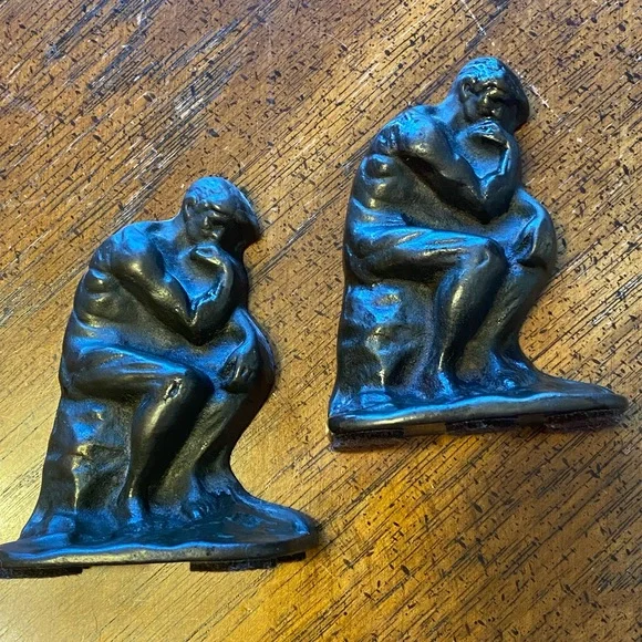 2 Vintage Thinking Men Book Ends solofficialkw.com